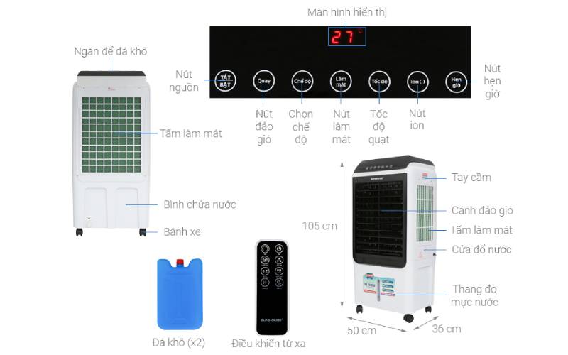 quạt điều hòa dưới 3 triệu