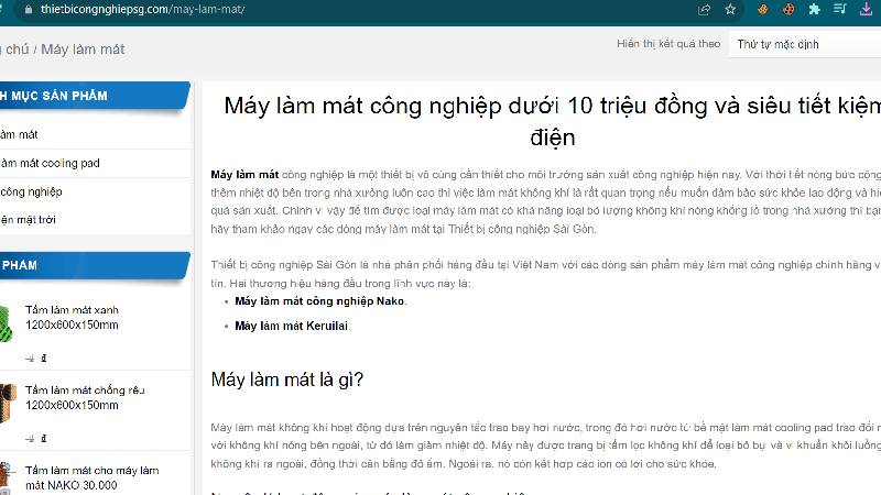 quạt điều hòa tại hải phòng